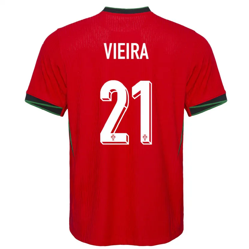 Danxen Män Portugal Fabio Vieira #21 Röd Hemmatröja Matchtröjor 24-26 Tröjor T-Tröja