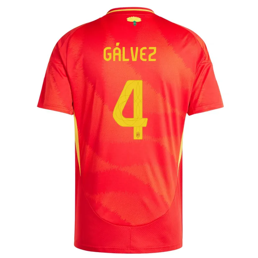 Danxen Män Spanien Rocio Galvez #4 Röd Hemmatröja Matchtröjor 24-26 Tröjor T-Tröja