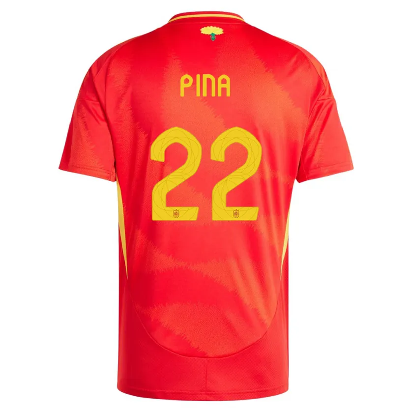 Danxen Män Spanien Claudia Pina #22 Röd Hemmatröja Matchtröjor 24-26 Tröjor T-Tröja