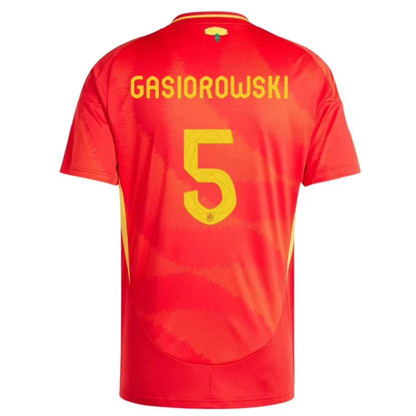 Danxen Män Spanien Yarek Gasiorowski #5 Röd Hemmatröja Matchtröjor 24-26 Tröjor T-Tröja
