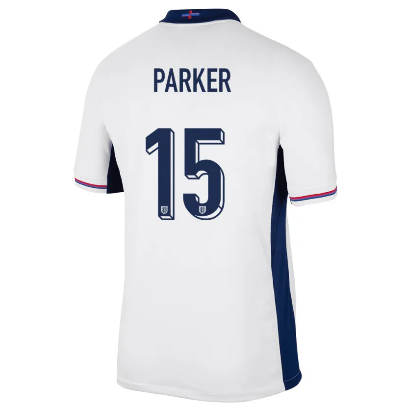 Danxen Män England Lucy Parker #15 Vit Hemmatröja Matchtröjor 24-26 Tröjor T-Tröja