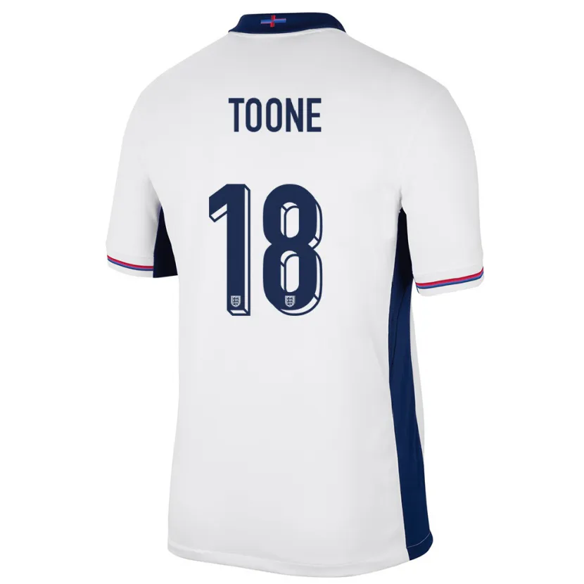 Danxen Män England Ella Toone #18 Vit Hemmatröja Matchtröjor 24-26 Tröjor T-Tröja