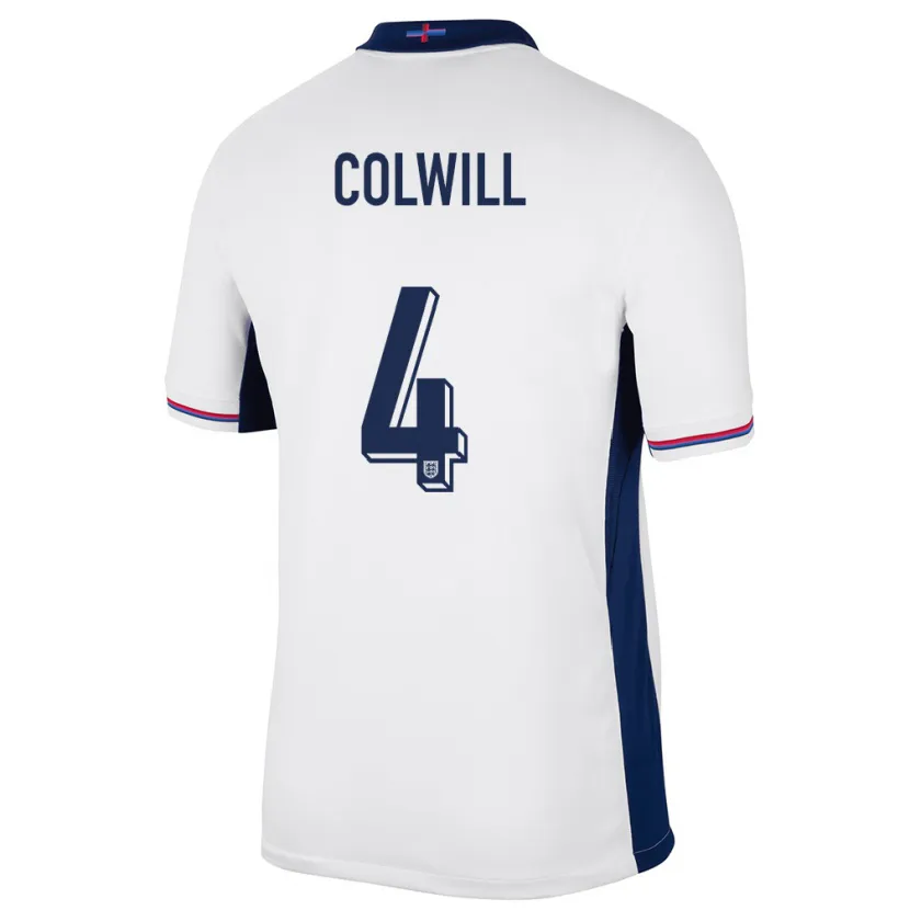 Danxen Män England Levi Colwill #4 Vit Hemmatröja Matchtröjor 24-26 Tröjor T-Tröja