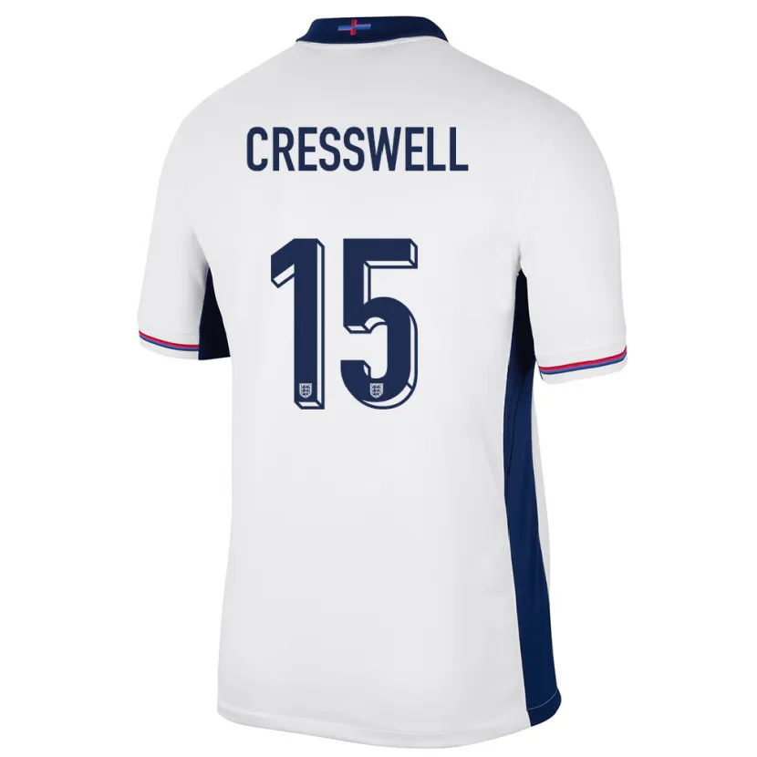 Danxen Män England Charlie Cresswell #15 Vit Hemmatröja Matchtröjor 24-26 Tröjor T-Tröja