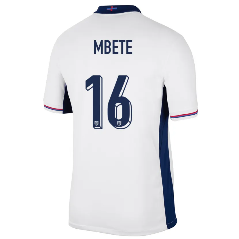 Danxen Män England Luke Mbete #16 Vit Hemmatröja Matchtröjor 24-26 Tröjor T-Tröja