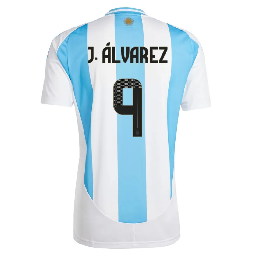 Danxen Män Argentina Julian Alvarez #9 Vit Blå Hemmatröja Matchtröjor 24-26 Tröjor T-Tröja