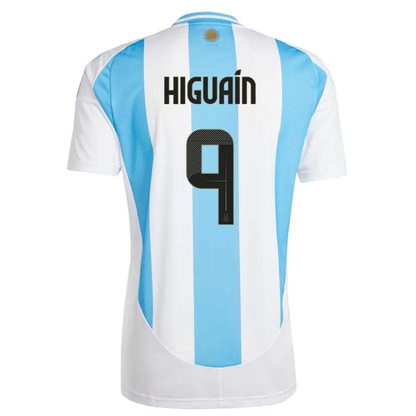 Danxen Män Argentina Gonzalo Higuain #9 Vit Blå Hemmatröja Matchtröjor 24-26 Tröjor T-Tröja