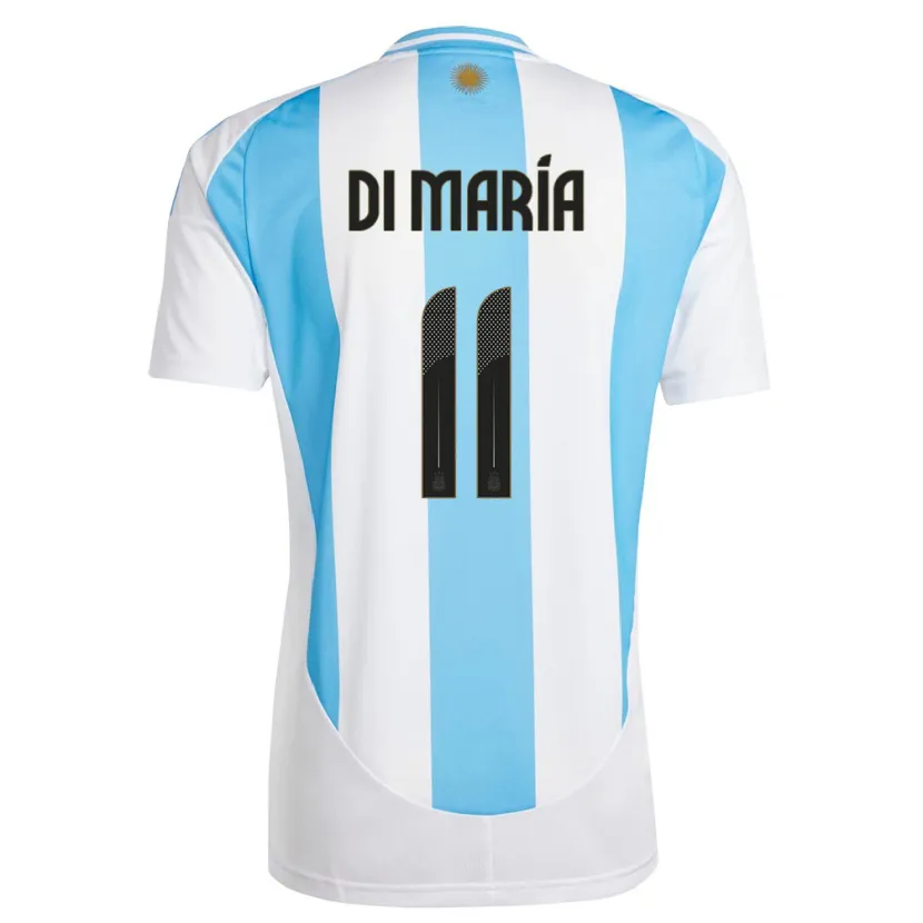Danxen Män Argentina Angel Di Maria #11 Vit Blå Hemmatröja Matchtröjor 24-26 Tröjor T-Tröja