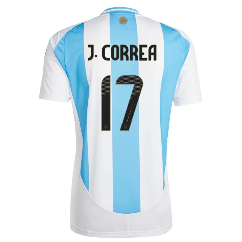 Danxen Män Argentina Joaquin Correa #17 Vit Blå Hemmatröja Matchtröjor 24-26 Tröjor T-Tröja