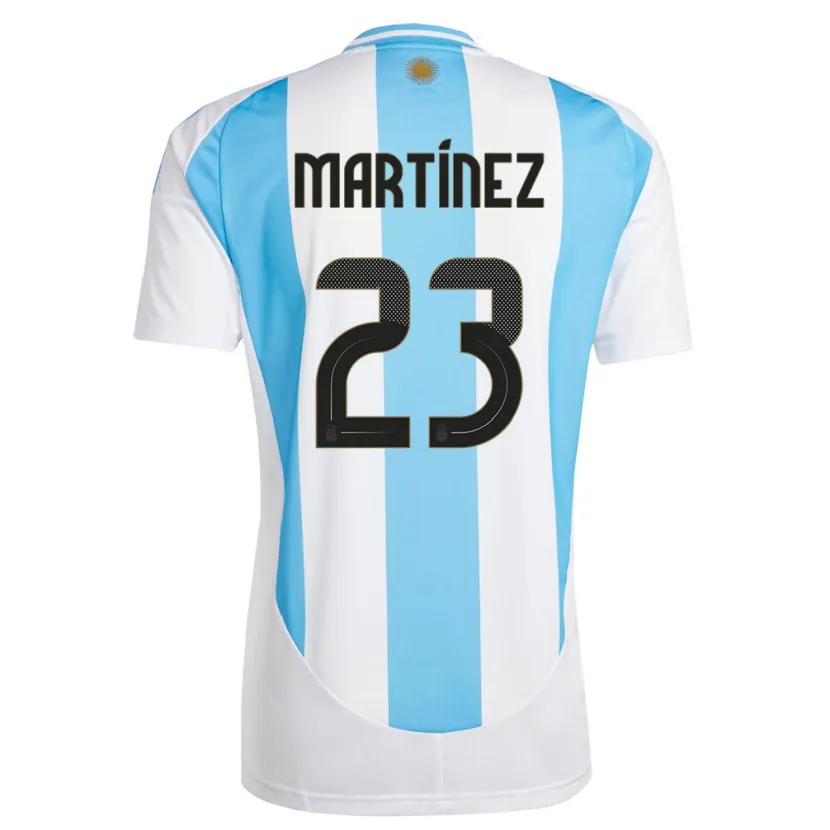 Danxen Män Argentina Emiliano Martinez #23 Vit Blå Hemmatröja Matchtröjor 24-26 Tröjor T-Tröja