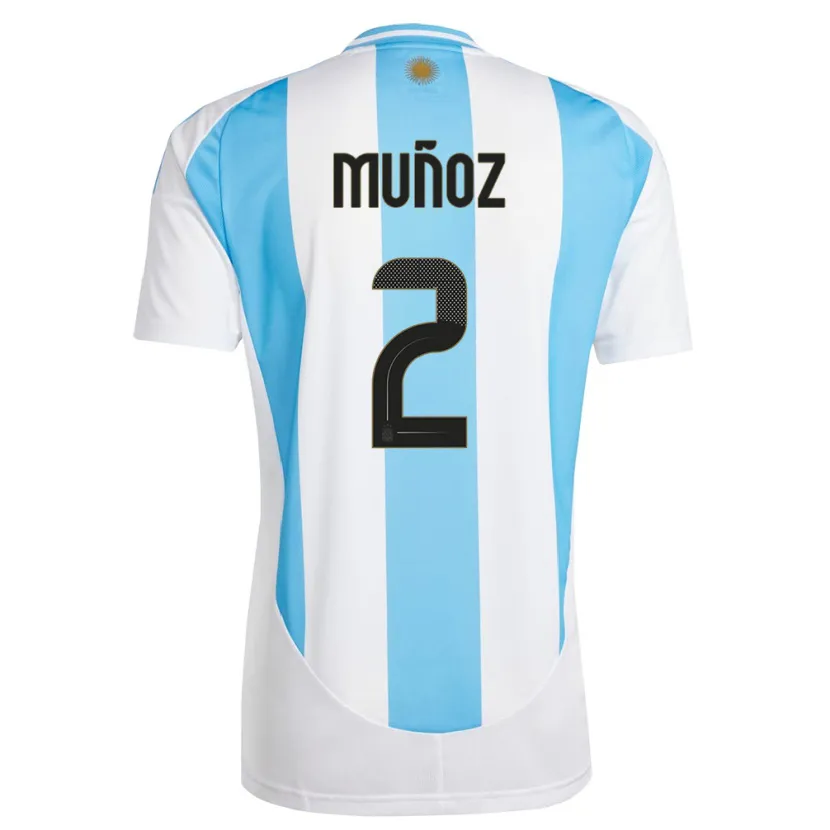 Danxen Män Argentina Luana Munoz #2 Vit Blå Hemmatröja Matchtröjor 24-26 Tröjor T-Tröja