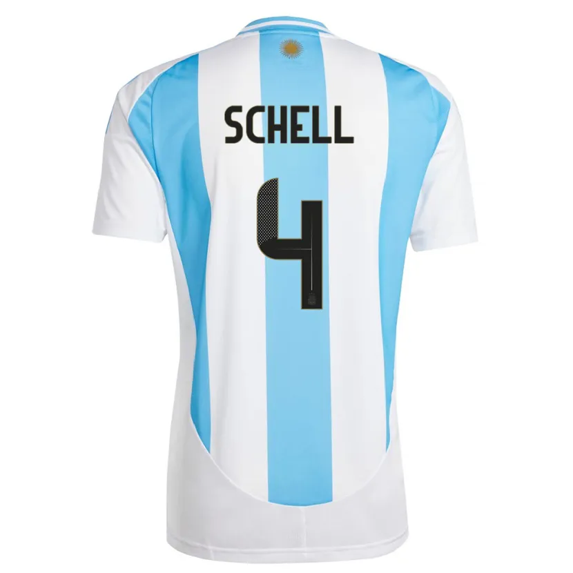 Danxen Män Argentina Sofia Schell #4 Vit Blå Hemmatröja Matchtröjor 24-26 Tröjor T-Tröja