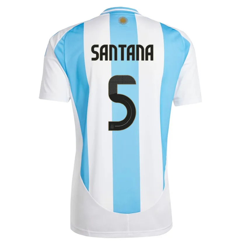 Danxen Män Argentina Vanesa Santana #5 Vit Blå Hemmatröja Matchtröjor 24-26 Tröjor T-Tröja