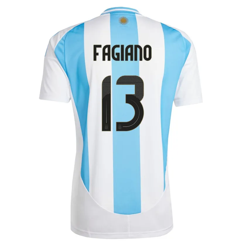 Danxen Män Argentina Paloma Fagiano #13 Vit Blå Hemmatröja Matchtröjor 24-26 Tröjor T-Tröja