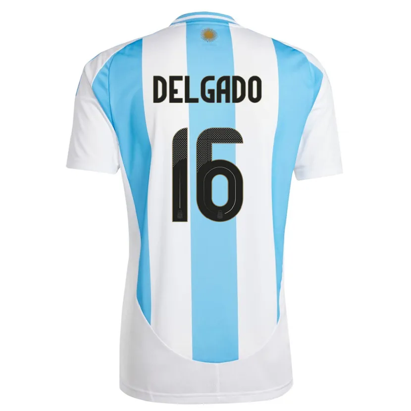 Danxen Män Argentina Marina Delgado #16 Vit Blå Hemmatröja Matchtröjor 24-26 Tröjor T-Tröja