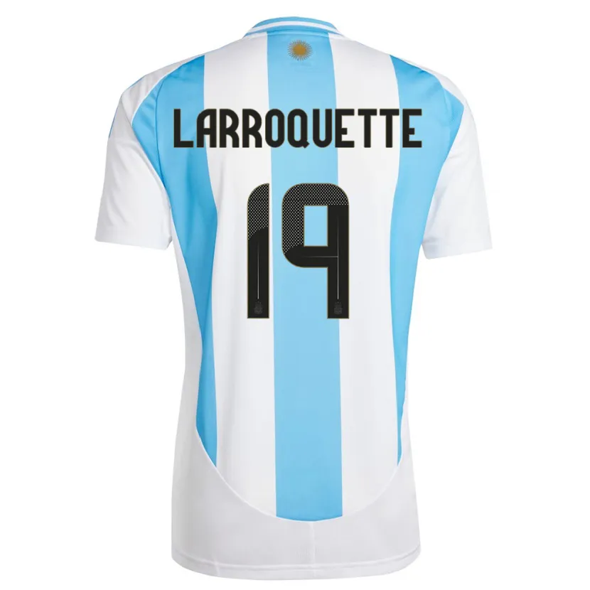 Danxen Män Argentina Mariana Larroquette #19 Vit Blå Hemmatröja Matchtröjor 24-26 Tröjor T-Tröja
