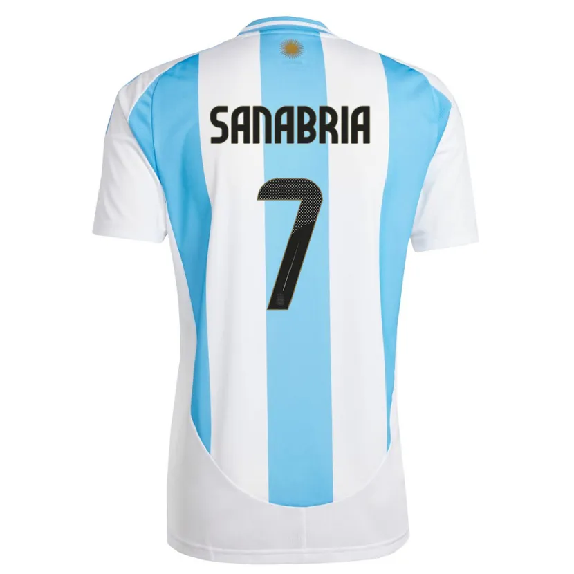 Danxen Män Argentina Mateo Sanabria #7 Vit Blå Hemmatröja Matchtröjor 24-26 Tröjor T-Tröja