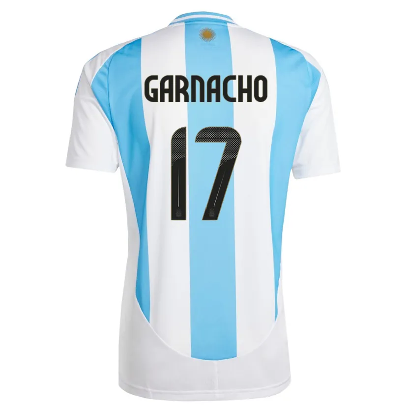 Danxen Män Argentina Alejandro Garnacho #17 Vit Blå Hemmatröja Matchtröjor 24-26 Tröjor T-Tröja