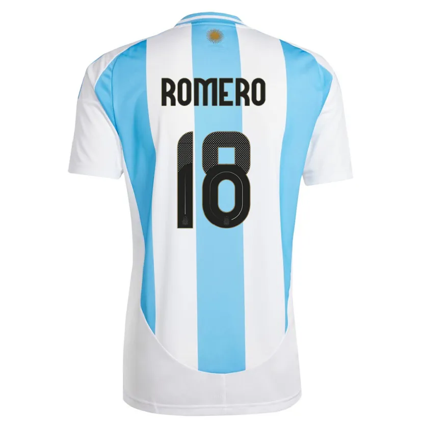 Danxen Män Argentina Luka Romero #18 Vit Blå Hemmatröja Matchtröjor 24-26 Tröjor T-Tröja