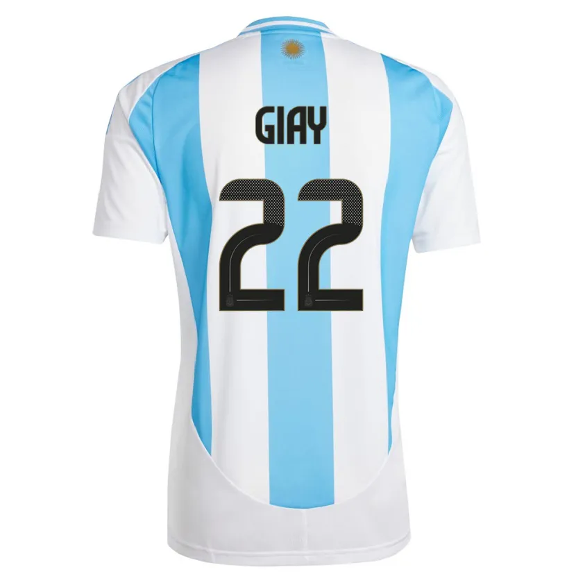 Danxen Män Argentina Agustin Giay #22 Vit Blå Hemmatröja Matchtröjor 24-26 Tröjor T-Tröja