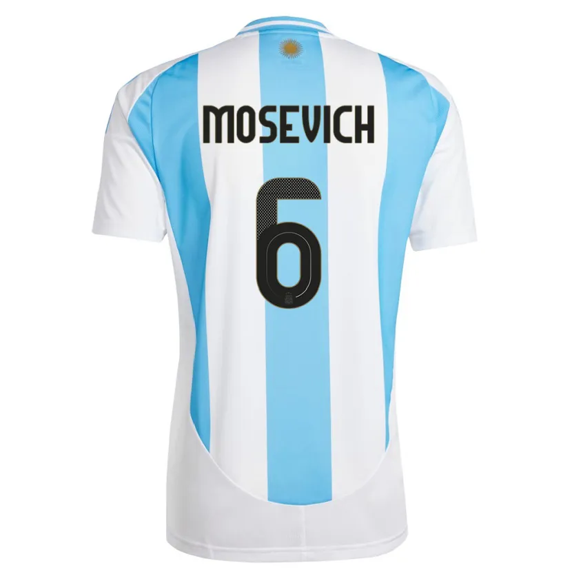 Danxen Män Argentina Leonel Mosevich #6 Vit Blå Hemmatröja Matchtröjor 24-26 Tröjor T-Tröja