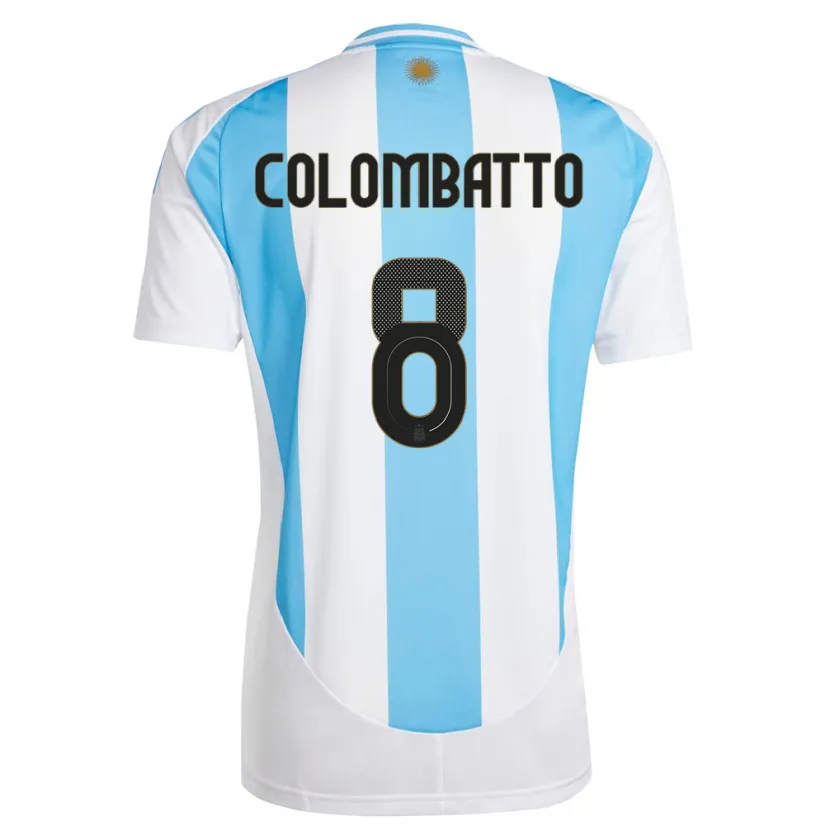 Danxen Män Argentina Santiago Colombatto #8 Vit Blå Hemmatröja Matchtröjor 24-26 Tröjor T-Tröja