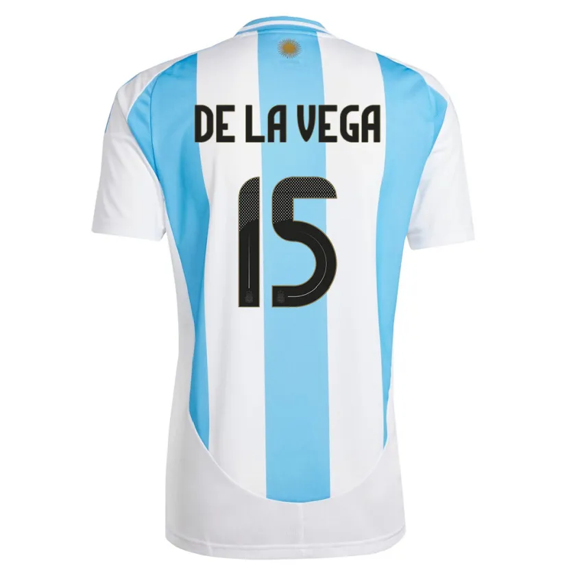 Danxen Män Argentina Pedro De La Vega #15 Vit Blå Hemmatröja Matchtröjor 24-26 Tröjor T-Tröja
