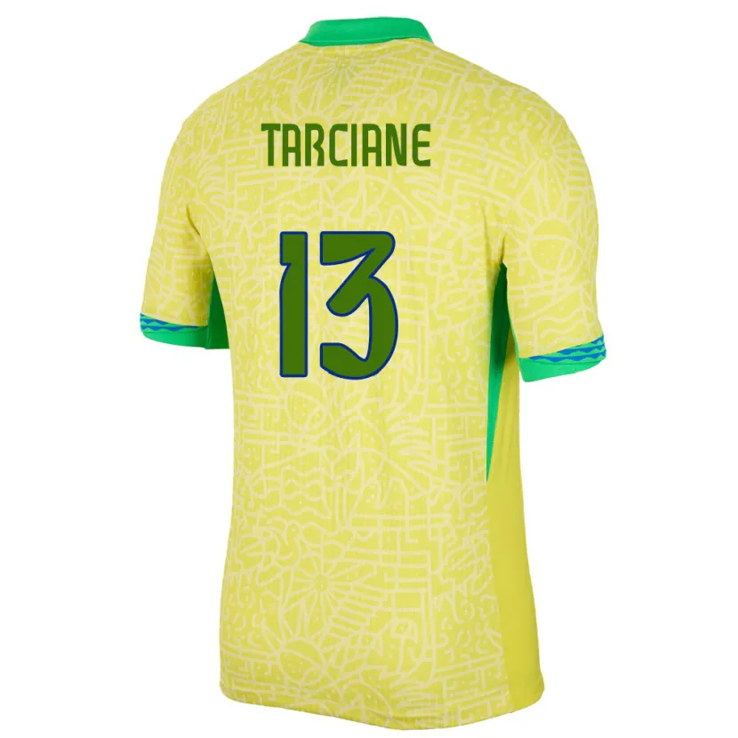Danxen Män Brasilien Tarciane #13 Gul Hemmatröja Matchtröjor 24-26 Tröjor T-Tröja