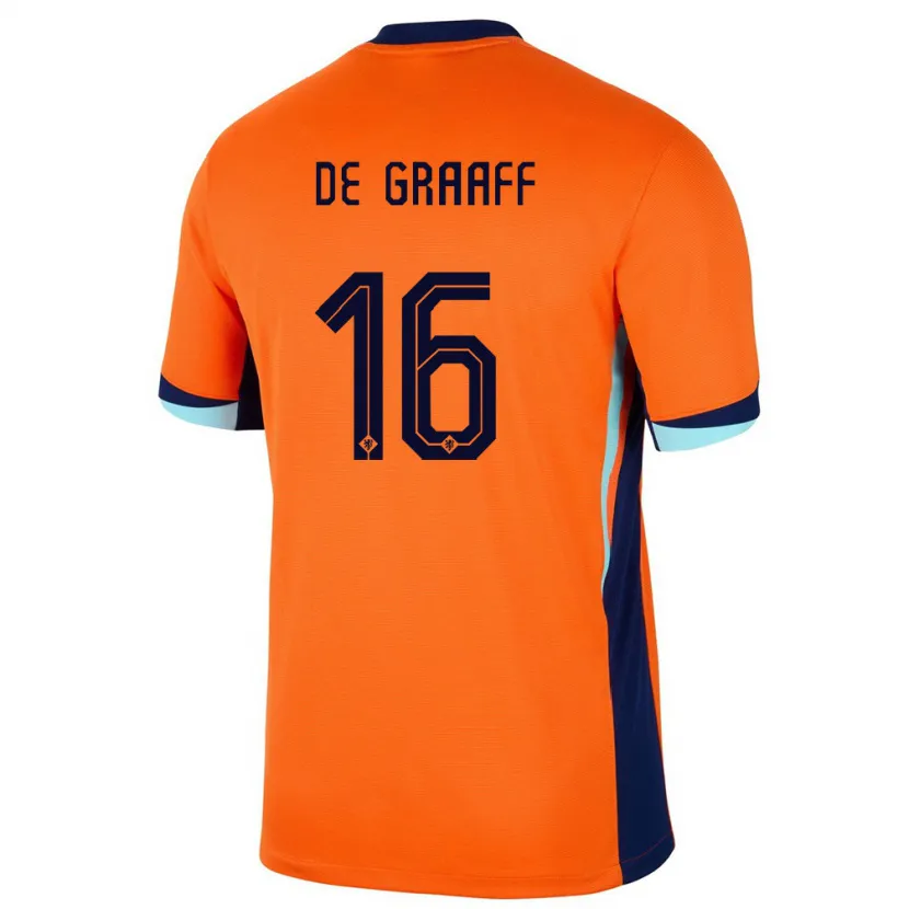 Danxen Män Nederländerna Tom De Graaff #16 Orange Hemmatröja Matchtröjor 24-26 Tröjor T-Tröja