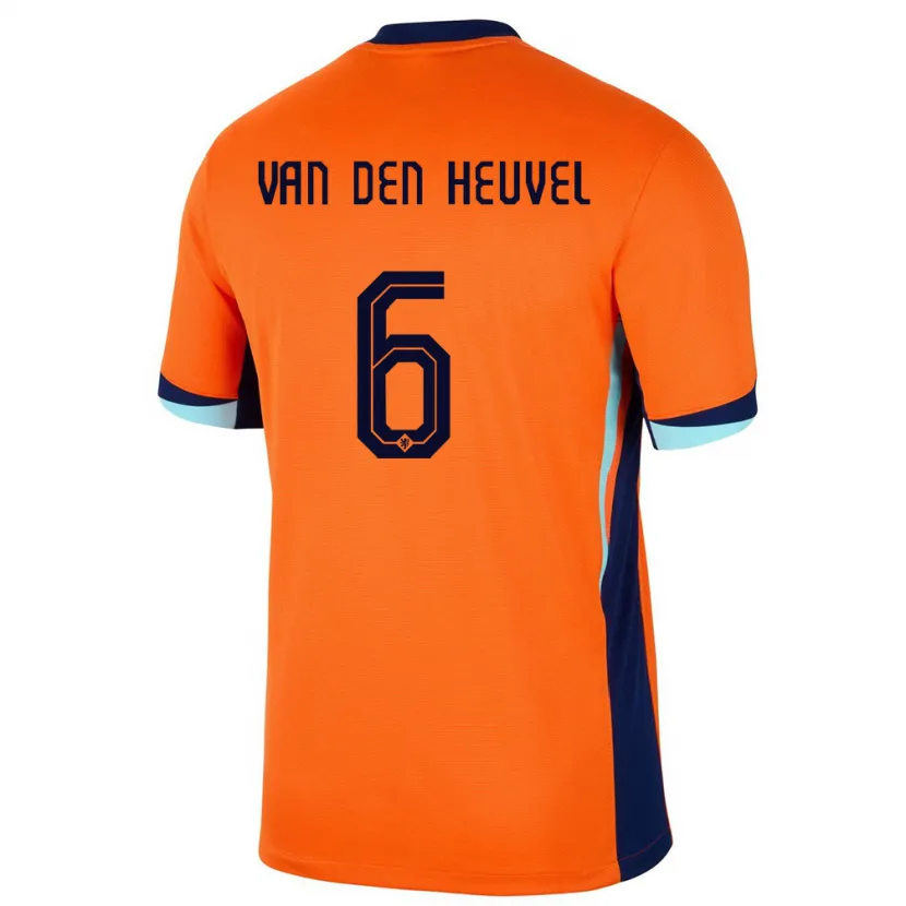 Danxen Män Nederländerna Tim Van Den Heuvel #6 Orange Hemmatröja Matchtröjor 24-26 Tröjor T-Tröja