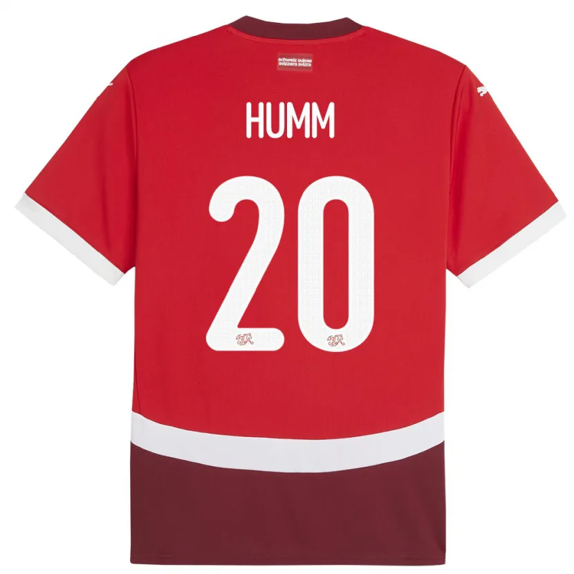 Danxen Män Schweiz Fabienne Humm #20 Röd Hemmatröja Matchtröjor 24-26 Tröjor T-Tröja