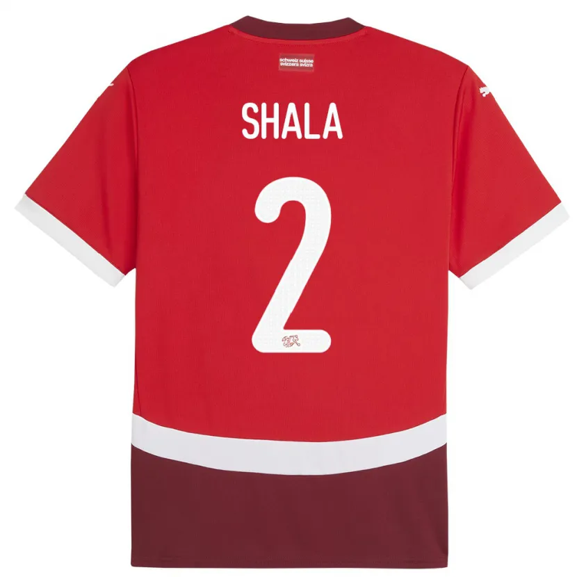 Danxen Män Schweiz Besnik Shala #2 Röd Hemmatröja Matchtröjor 24-26 Tröjor T-Tröja