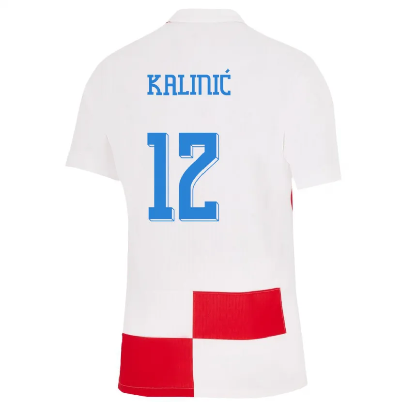 Danxen Män Kroatien Lovre Kalinic #12 Vit Röd Hemmatröja Matchtröjor 24-26 Tröjor T-Tröja