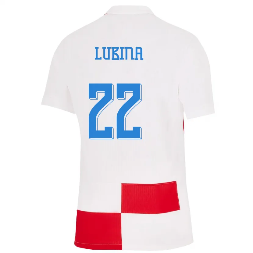 Danxen Män Kroatien Anela Lubina #22 Vit Röd Hemmatröja Matchtröjor 24-26 Tröjor T-Tröja