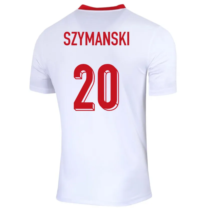 Danxen Män Polen Sebastian Szymanski #20 Vit Hemmatröja Matchtröjor 24-26 Tröjor T-Tröja