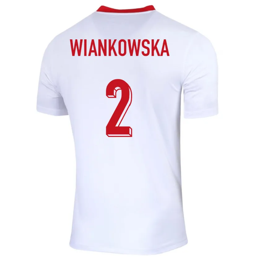Danxen Män Polen Martyna Wiankowska #2 Vit Hemmatröja Matchtröjor 24-26 Tröjor T-Tröja