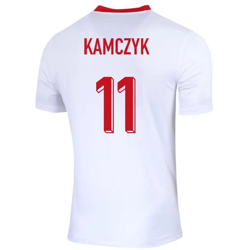Danxen Män Polen Ewelina Kamczyk #11 Vit Hemmatröja Matchtröjor 24-26 Tröjor T-Tröja