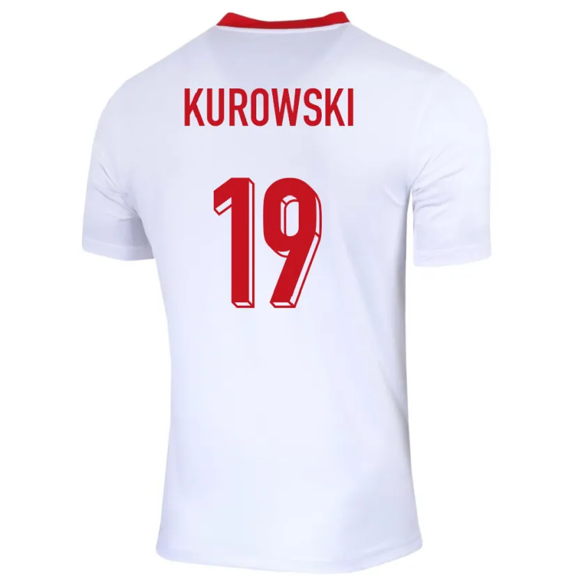 Danxen Män Polen Milosz Kurowski #19 Vit Hemmatröja Matchtröjor 24-26 Tröjor T-Tröja