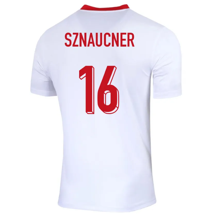 Danxen Män Polen Maksymilian Sznaucner #16 Vit Hemmatröja Matchtröjor 24-26 Tröjor T-Tröja