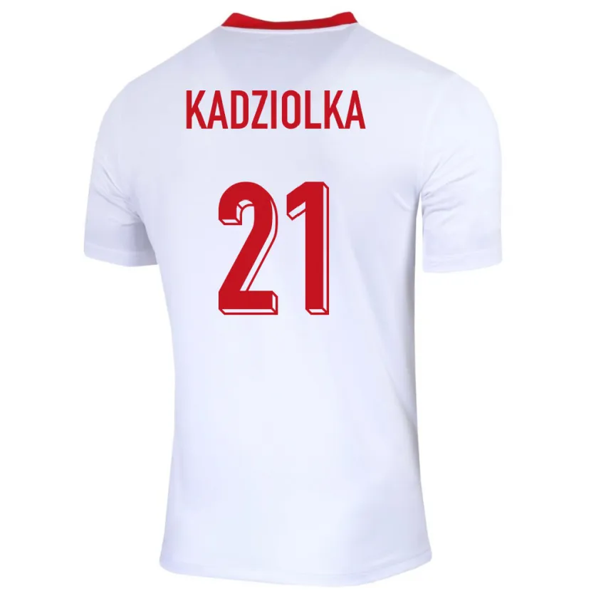 Danxen Män Polen Szymon Kadziolka #21 Vit Hemmatröja Matchtröjor 24-26 Tröjor T-Tröja