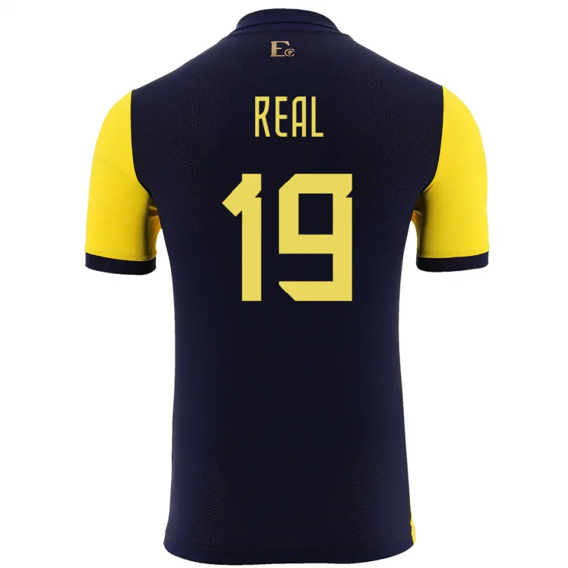 Danxen Män Ecuador Kerlly Real #19 Gul Hemmatröja Matchtröjor 24-26 Tröjor T-Tröja