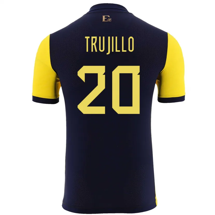 Danxen Män Ecuador Isabel Trujillo #20 Gul Hemmatröja Matchtröjor 24-26 Tröjor T-Tröja
