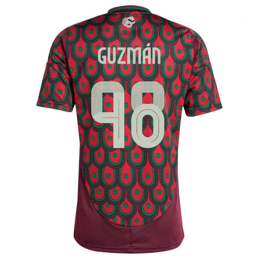 Danxen Män Mexiko Kinberly Guzman #98 Rödbrun Hemmatröja Matchtröjor 24-26 Tröjor T-Tröja
