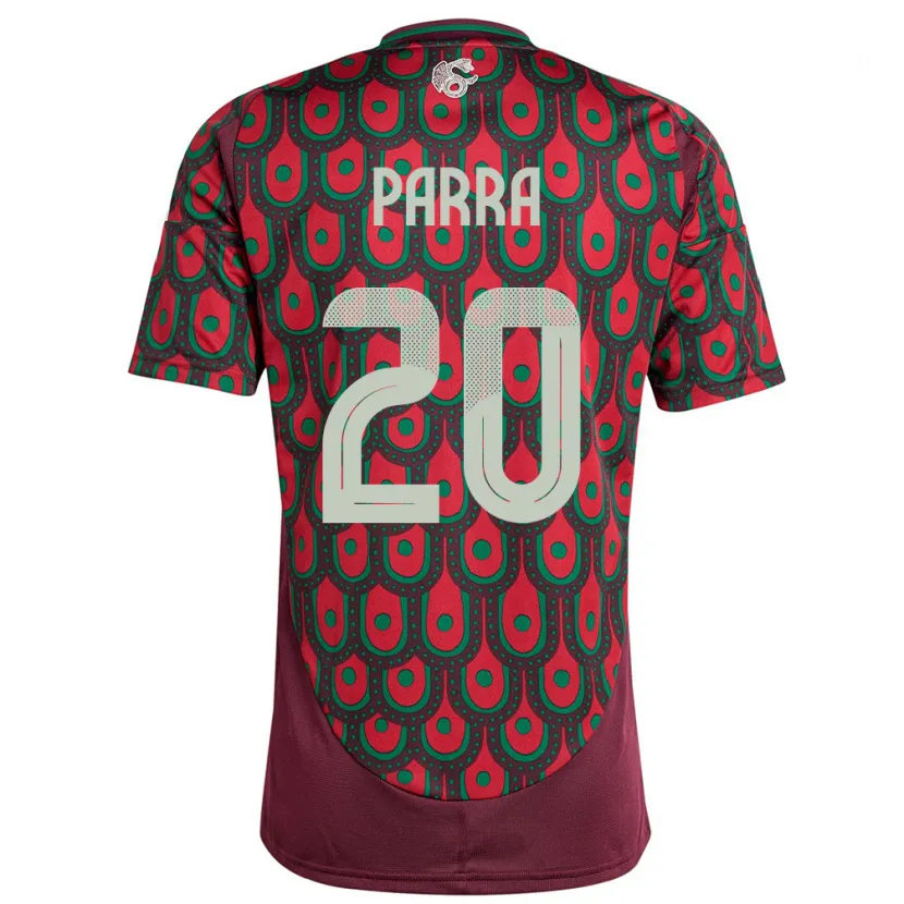 Danxen Män Mexiko Rodrigo Parra #20 Rödbrun Hemmatröja Matchtröjor 24-26 Tröjor T-Tröja
