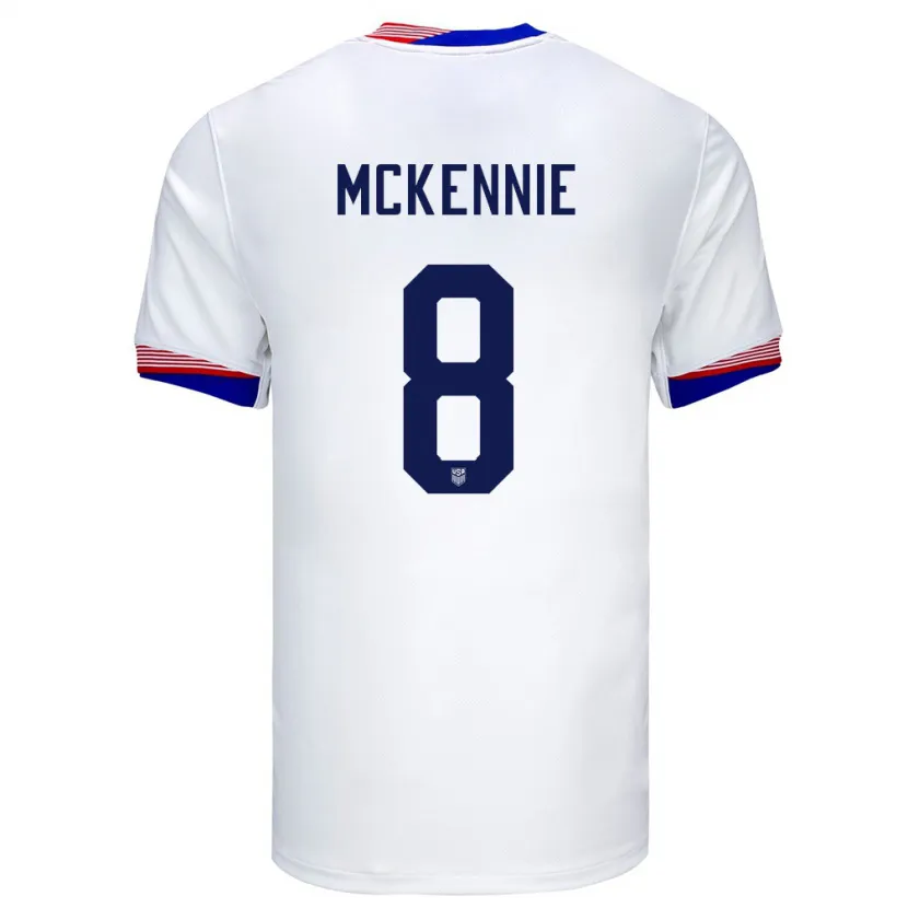 Danxen Män Usa Weston Mckennie #8 Vit Hemmatröja Matchtröjor 24-26 Tröjor T-Tröja