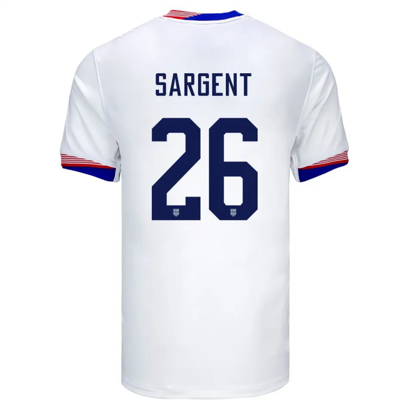 Danxen Män Usa Josh Sargent #26 Vit Hemmatröja Matchtröjor 24-26 Tröjor T-Tröja