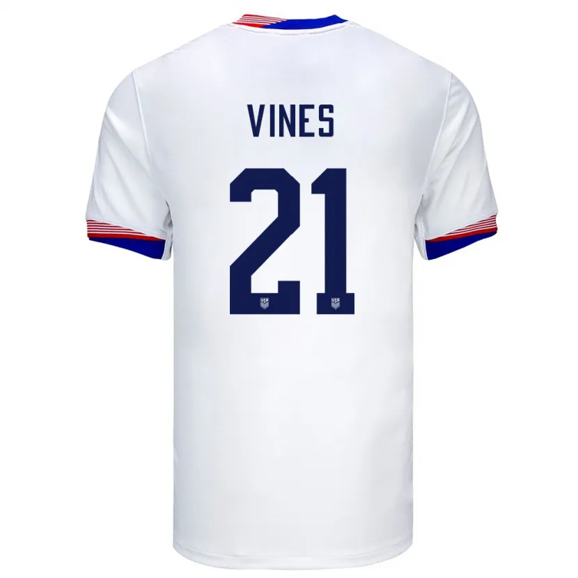 Danxen Män Usa Sam Vines #21 Vit Hemmatröja Matchtröjor 24-26 Tröjor T-Tröja