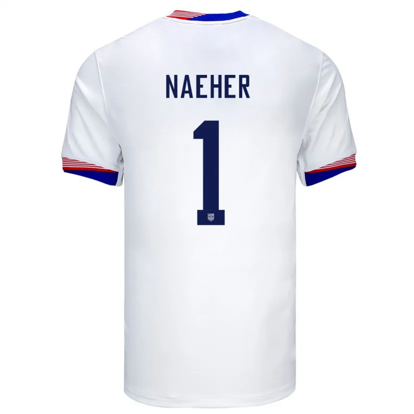 Danxen Män Usa Alyssa Naeher #1 Vit Hemmatröja Matchtröjor 24-26 Tröjor T-Tröja