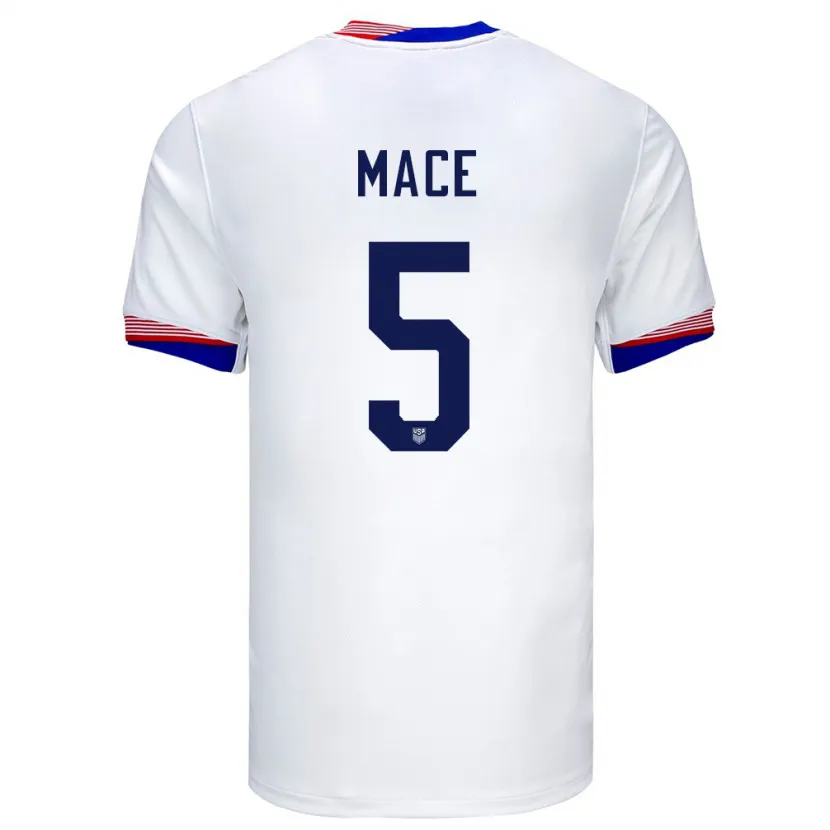 Danxen Män Usa Hailie Mace #5 Vit Hemmatröja Matchtröjor 24-26 Tröjor T-Tröja