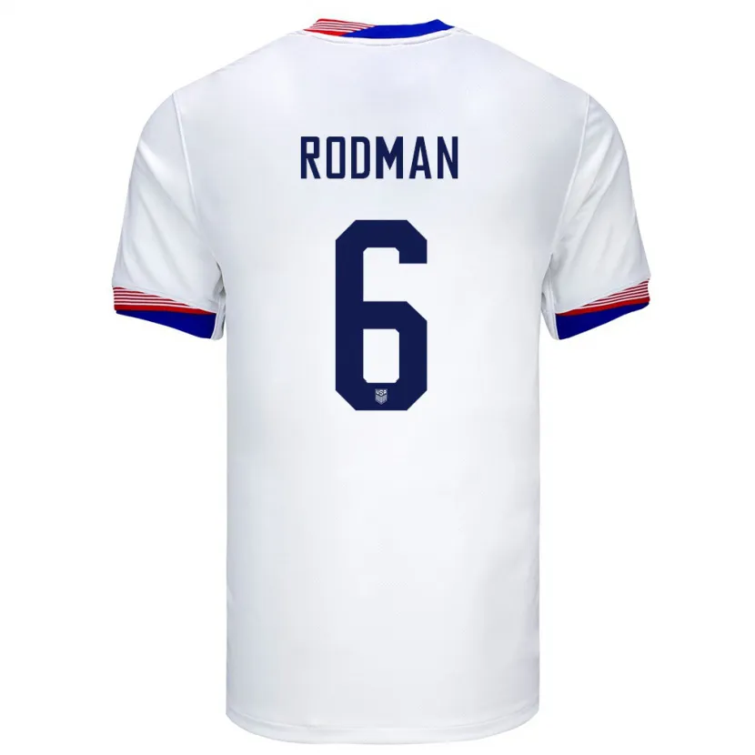 Danxen Män Usa Trinity Rodman #6 Vit Hemmatröja Matchtröjor 24-26 Tröjor T-Tröja
